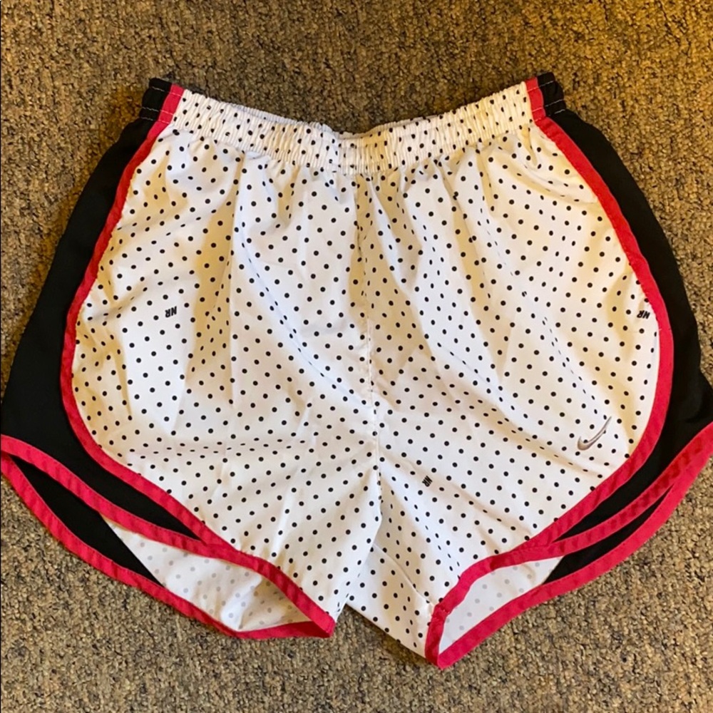 Nike Tempo Shorts Black and White Polka Dots